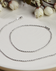 Italian Beads Silver Anklet