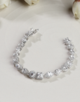 Multi shape Solitaire Halo Tennis Bracelet