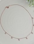 Round Cluster Charm Necklace