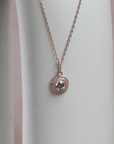 Cushion Dual Halo Chain Necklace