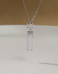 Elongated MOP Bezel Chain Necklace