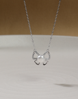 Pearl Bow Silver Pendant