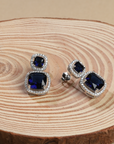 Classy Blue Stone Dangle Earrings