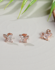 Butterfly Rose Gold Plated Pendant Set