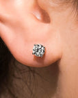 Round Solitaire Stud Earrings