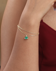 Modern Green MOP Dual Layer Bracelet