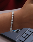 Elegant Round Solitaire Tennis Bracelet