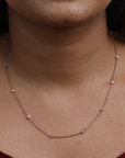 Rose Gold Rhodium Plated Ball Chain