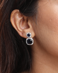 Classy Blue Stone Dangle Earrings