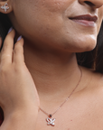 Butterfly Rose Gold Plated Pendant Set