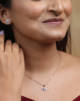 Evil Eye Rose Gold Rhodium Plated Plated Pendant Set