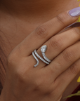 Sparkling Snake Ring