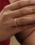 Crown Rose Gold Plated Ring