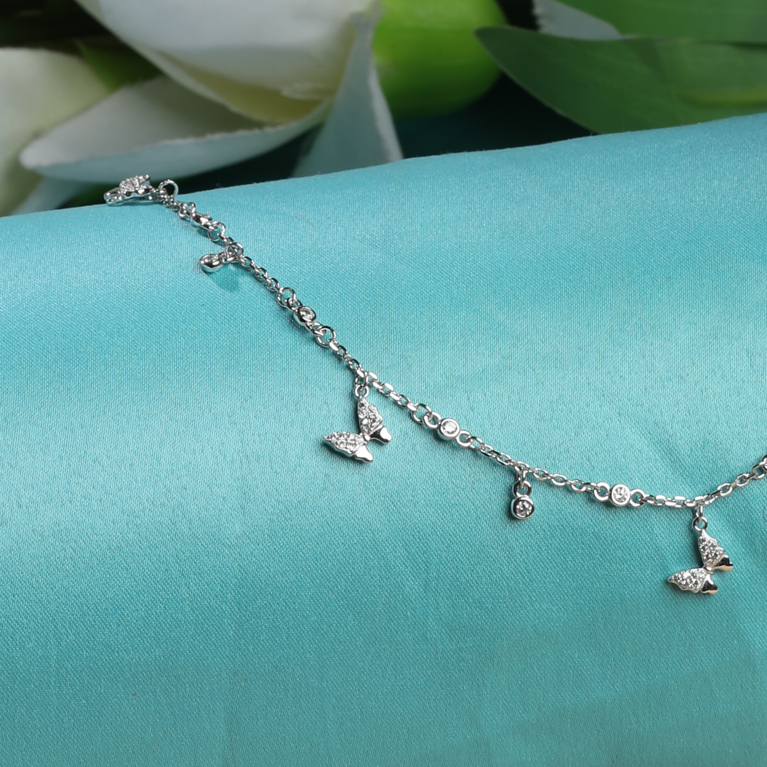 Butterfly Charm Silver Bracelet
