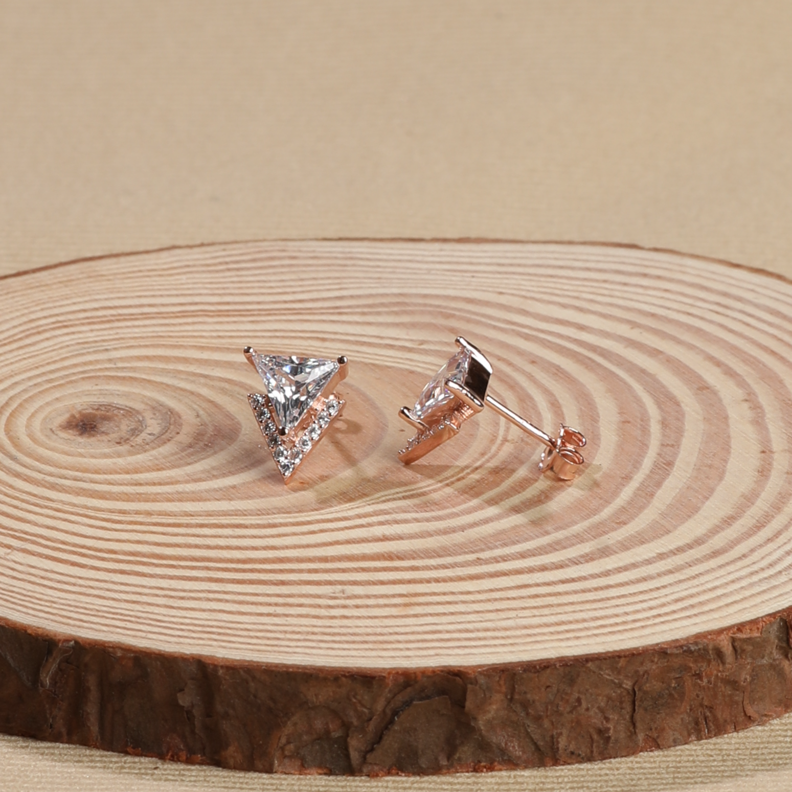Step Triangle Earrings